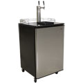 Kegerator - ideal for dispensing two 1/6th Barrel Kegs, Complete with keg tapping equipment and cleaning kit, Stainless Steel Door Panel.