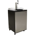 Kegerator fits up to 1/2 Barrel (Full Size) Kegs, Complete with keg tapping equipment and cleaning kit, Stainless Steel Door Panel.