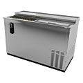 Micro Matic Pro-Line Deep Well Stainless Steel Bottle Cooler - MDW50S: Deep well bottle cooler for back bar storage, 3 dividers, 2 sliding lids, NSF approved